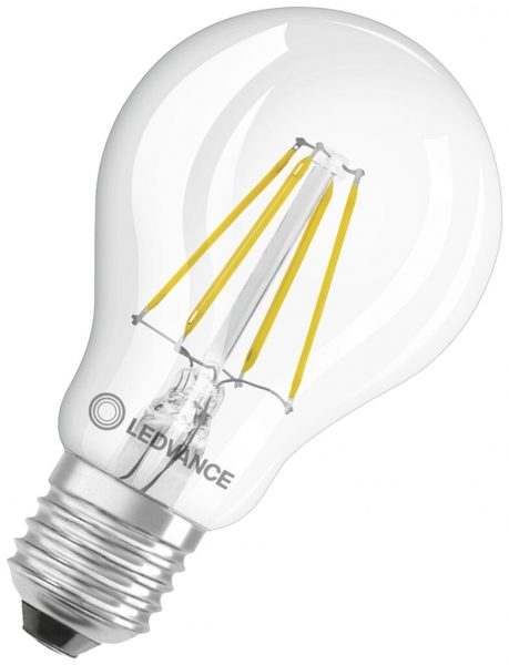 Lampada LED LEDVANCE CLAS A E27 4W 470lm 2700K Ø60×105mm tipo A chiaro 