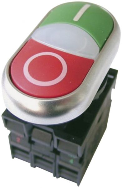 Contact double INC ETN LED 1F 1O rouge-vert 
