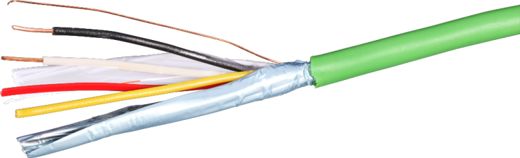 Câble d'installation 2x2x0,8mm BUS KNX vert s.halog. Une longueur
