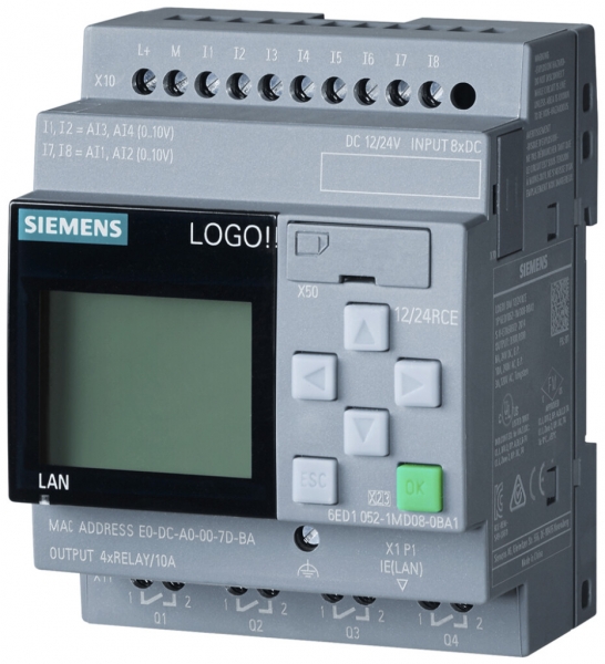 Module logique PLC Siemens LOGO! 8.4 12/24RCE, 8ED(4EA)/4SD 