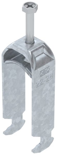 Fixation rapide BET 2056 pied à H métal 22…28mm 2×câble acier Zn-ch-im 