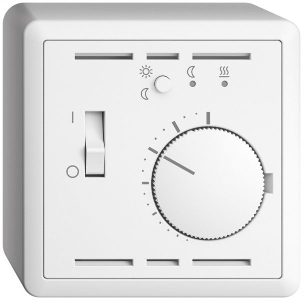 Thermostat d'ambiance AP EDIZIOdue blanc avec sonde et horloge 