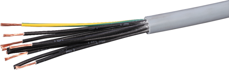 Câble de commande LiYY 12×0.5mm² numéroté gris Une longueur