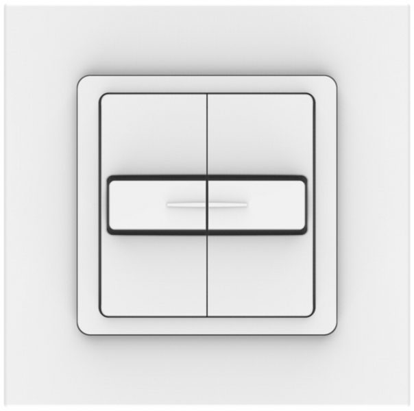 Interrupteur pour stores ENC Somfy Smoove Uno VB, avec cadre Pure, blanc 
