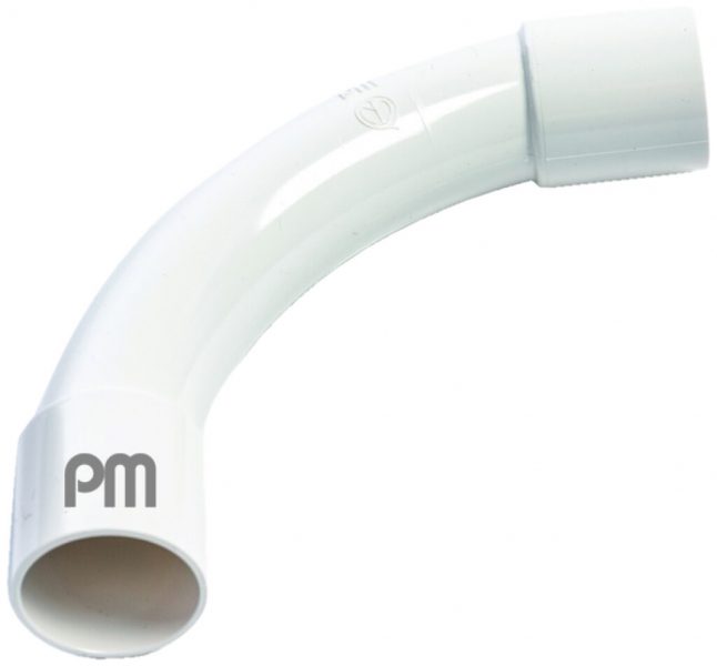 Steckbogen PM M16 mit Muffe halogenfrei hellgrau 
