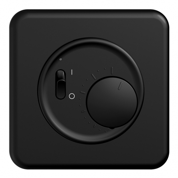 Thermostat d'ambiance ENC STANDARDdue noir avec interrupteur 
