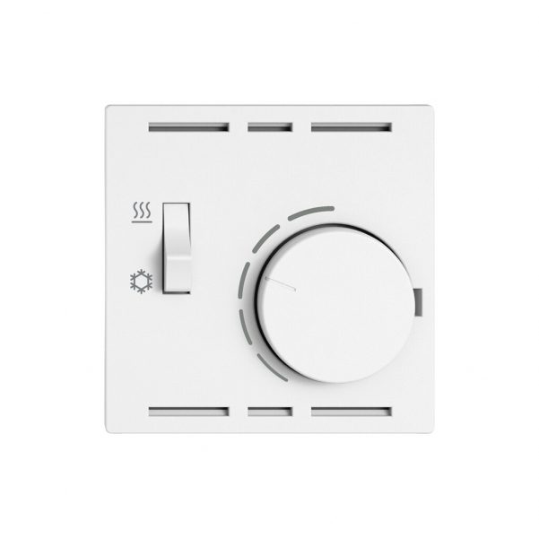 Montageset EDIZIO.liv SNAPFIX® f.Thermostat mit Schalter Heizen/Kühlen ws 