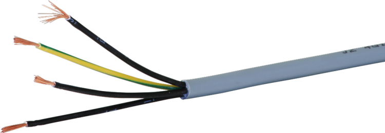 Câble de commande LiYY 4×1mm² numéroté gris Une longueur