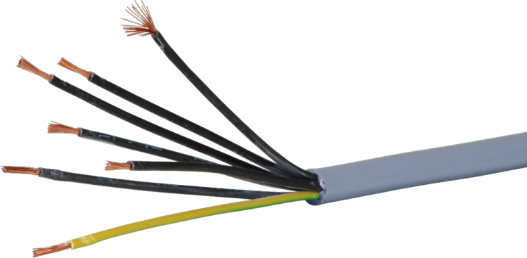 Câble de commande LiYY 7×1.5mm² numéroté gris Une longueur