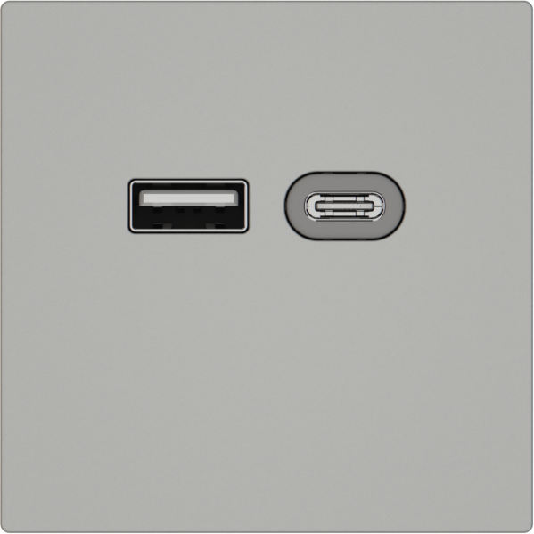 USB-Ladesteckdose EDIZIO.liv SNAPFIX® 230VAC 18W 1×USB Typ A 1×USB Typ C hgu 