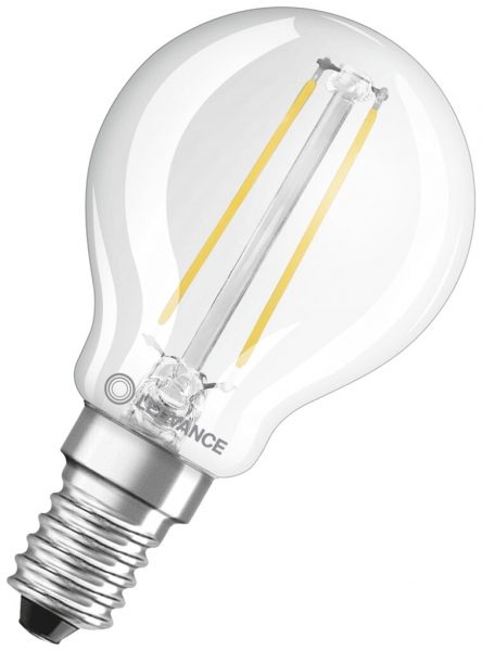 LED-Lampe LEDVANCE CLAS P E14 2.5W 250lm 2700K Ø45×77mm klar 