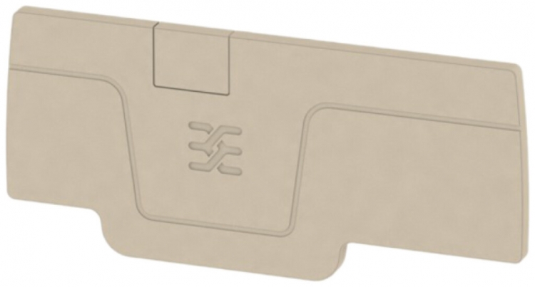 Plaque de fermeture Weidmüller série A AEP 3C 2.5 64.15×2.1mm, beige 