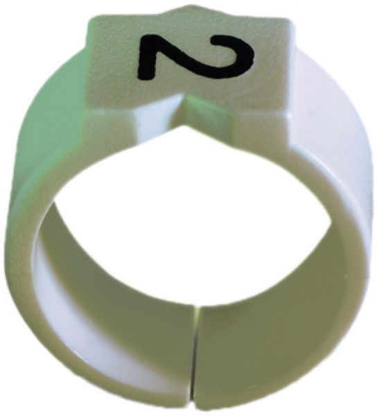 Anello-riferimento Plica STD, per 1.5…3.4mm² Ø2.6…3.5mm stampa: '1', bianco 