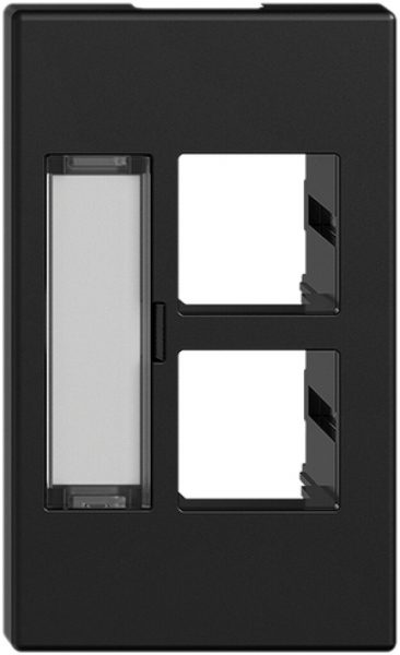 Kit de montage INC S-One FLF pour 2×RJ45 droit, noir 