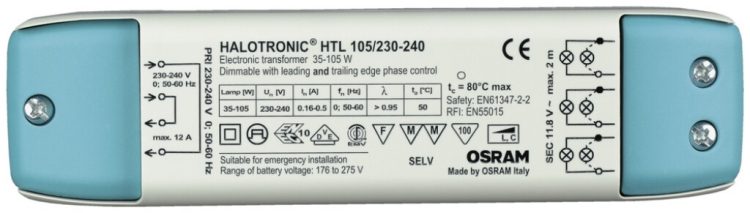 Trasformatore elettronico Halotronic HTL 105/230…240V 