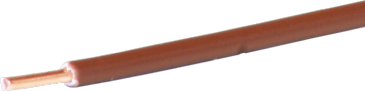 Fil d'installation T 2.5mm² brun H07V-U Eca 