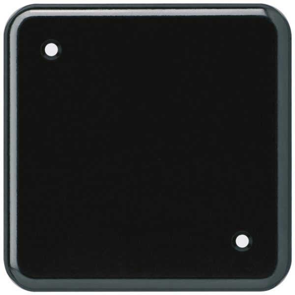 Abdeckplatte basico 1×1 2 Befestigungslöcher diagonal schwarz 