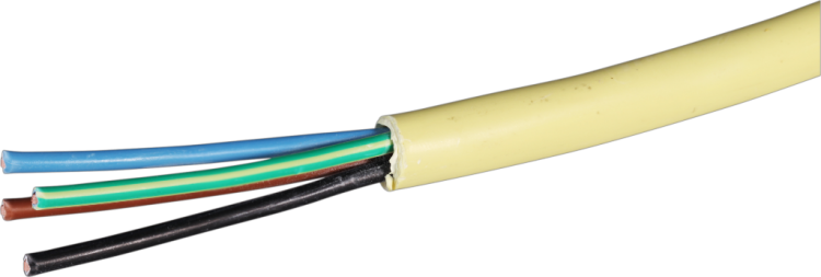 Câble FE05C jaune 4x1,5 mm2 Cca 3LPE Une longueur