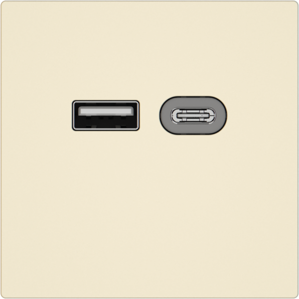 USB-Ladesteckdose EDIZIO.liv SNAPFIX® 230VAC 18W 1×USB Typ A 1×USB Typ C cr 