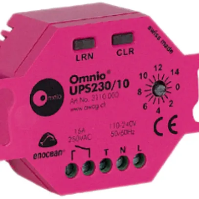 EB-RF-Schaltaktor Omnio UPS230/10, 1-Kanal 1S 16A/240VAC, EnOcean 