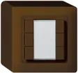 Poussoir universel AP 6×kallysto avec LED brun 