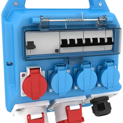 Kunststoff-Stromverteiler Bals EVKB 13, blau IP44 