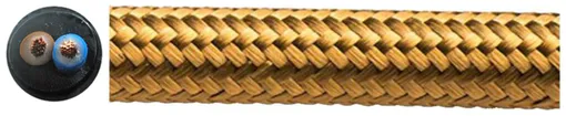 Textilkabel Roesch rund 2×0.75mm² PNE gold 