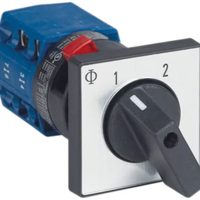 Interrupteur rotatif INC K&N, 20A/400V 3/2L, manette no, "1-2" 