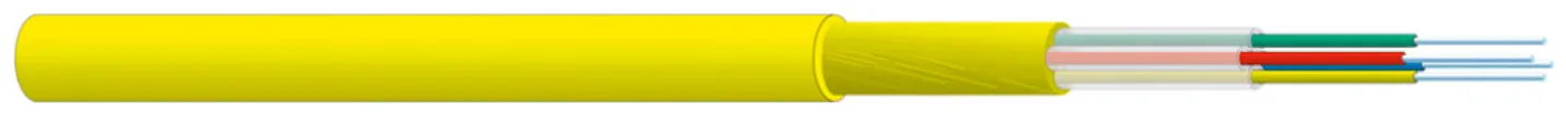Cavo FO Indoor FTTH 4×1 G.657 A STB Dca giallo 