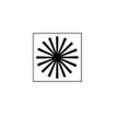 Feuille pos.symbol 'Rayons' EDIZIOdue noir 42×42 pour lampe LED 