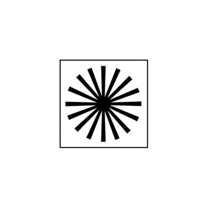 Folie pos.Symbol 'Strahlen' EDIZIOdue schwarz 42×42 für Lampe LED 