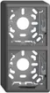 Capot avec plaque de base 2×54mm p.combinaison FX vertical/horizontal gris foncé 