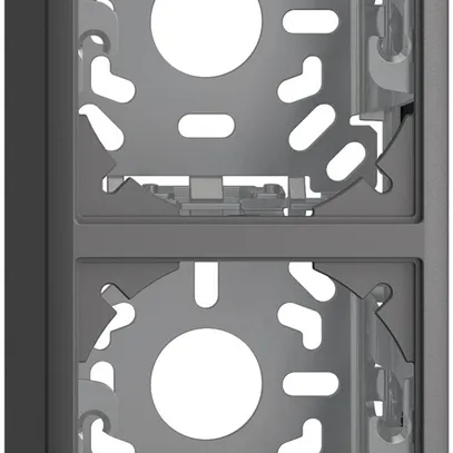 Capot avec plaque de base 2×54mm p.combinaison FX vertical/horizontal gris foncé 