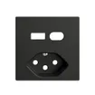 Kit de montage Feller EDIZIOdue pour prise USB type A+C + type 13 noir 