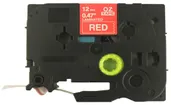 Schriftbandkassette kompatibel zu OZE-435, 12mm×8m, rot-weiss 