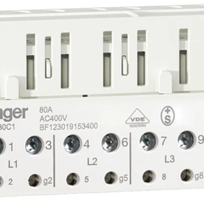Morsetto a spina per contatore Hager 400V 80A 2.5…35mm² 