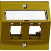 Kit de montage EDIZIOdue, avec capot de sortie oblique, pour 2×RJ45, olive 