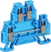 Durchgangs-Reihenklemme Woertz 0.5…4mm² 32A 500V Schraubanschluss 2×2 TH35 blau 