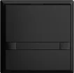Poussoir ENC KNX 1× EDIZIOdue colore noir RGB sans LED avec insert papier 