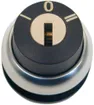 Schlüsseltaste ETN RMQ 3 Stel. I-O-II rastend schwarz, Ring verchromt 