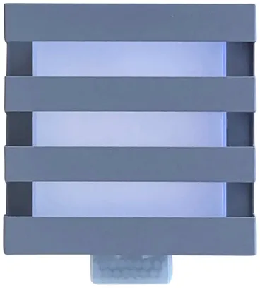 Applique LED Z-Licht PIR Cube L SEN 5.5W 500lm 3000K IP65 115×115mm gris 