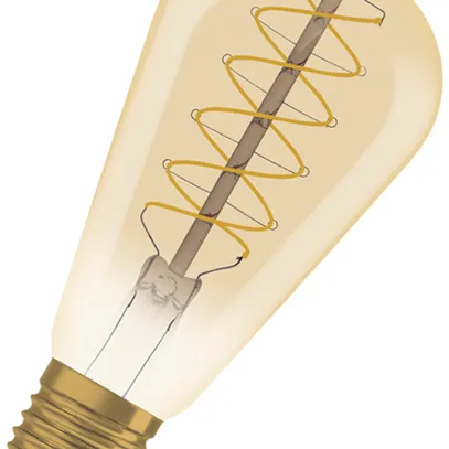 LED-Lampe LEDVANCE Vintage Edison E27 7W 600lm 2200K DIM Ø64×140mm klar Gold 