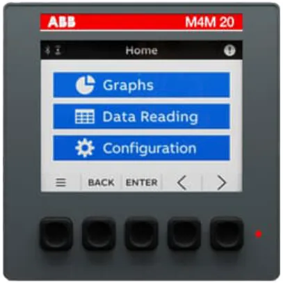 EB-Netzanalysemessgerät ABB M4M 20 Modbus, ModbusRTU/RS-485, BT, 2DO 