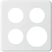 Plaque de recouvrement basico 2×2/3×Ø43+1×Ø58 blanc 