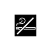 Folie neg.Symbol 'Rauchverbot' EDIZIOdue schwarz 42×42 für Lampe LED 