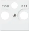 Plaque frontale MOS TV/FM/SAT blanc 2 modules 