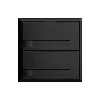 UP-Universaltaster 2×1T Schraubklemme EDIZIOdue schwarz, mit Papiereinlage 