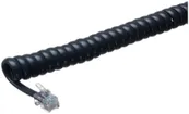 Spiralkabel FCC 4L 0.5…2m schwarz 2×FCC(RJ10)-Stecker 