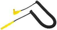 Câble spiralé ELBRO, 60cm, avec fiche de sécurité 4mm, jaune 