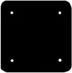 Placca di copertura INC I 4fori di fissaggio nero 